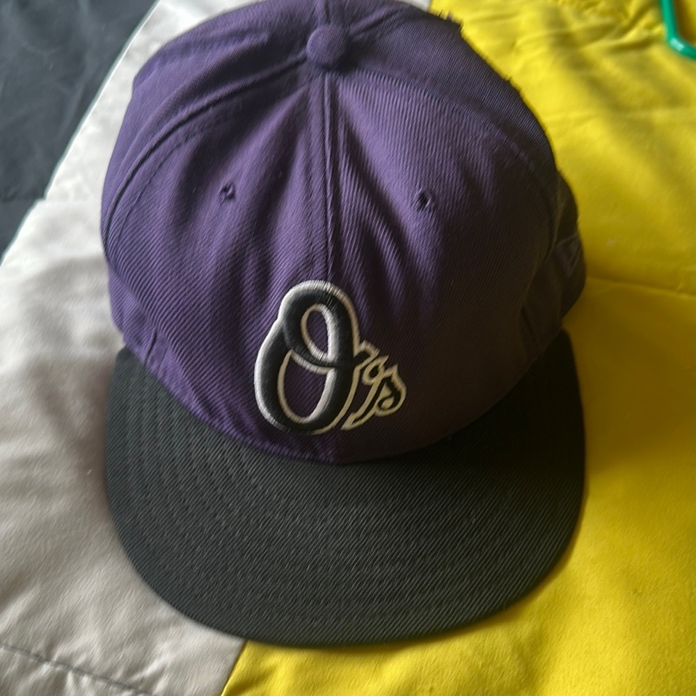 Purple NewEra 59Fifty Baltimore Orioles Fitted Hat Size 7 3/8